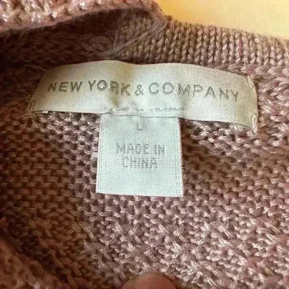 New York & Co Off The Shoulder Purple Sweater - Woman’s Large - Picture 3 of 5